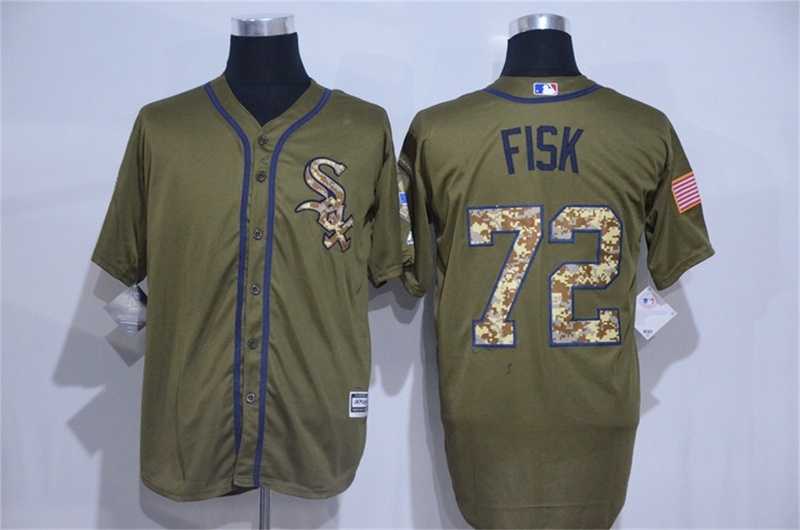 Chicago White Sox #72 Carlton Fisk Green Salute to Service New Cool Base Stitched Baseball Jersey,We sell and wholesale Chicago White Sox #72 Carlton Fisk Green Salute to Service New Cool Base Stitched Baseball Jersey on line form chian!