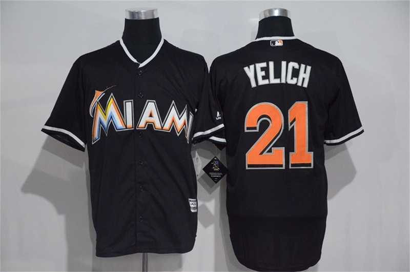Miami Marlins #21 Christian Yelich Black New Cool Base Stitched Baseball Jersey,We sell and wholesale Miami Marlins #21 Christian Yelich Black New Cool Base Stitched Baseball Jersey on line form chian!