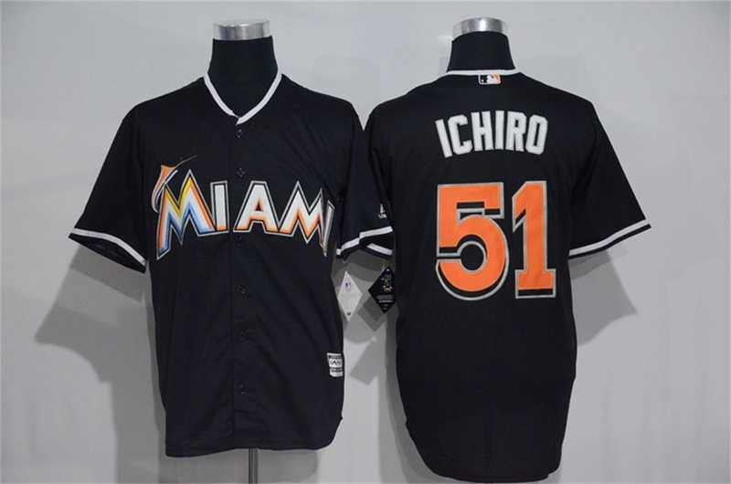 Miami Marlins #51 Ichiro Black New Cool Base Stitched Baseball Jersey,We sell and wholesale Miami Marlins #51 Ichiro Black New Cool Base Stitched Baseball Jersey on line form chian!
