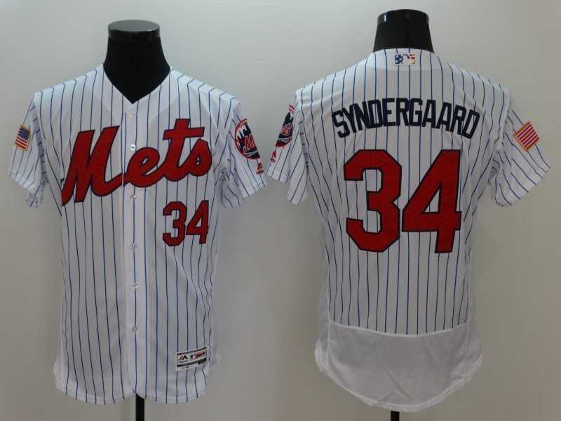 New York Mets #34 Noah Syndergaard White Strip USA Independence Day 2016 Flexbase Collection Stitched Jersey,We sell and wholesale New York Mets #34 Noah Syndergaard White Strip USA Independence Day 2016 Flexbase Collection Stitched Jersey on line form chian!
