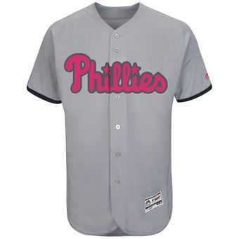 Philadelphia Phillies Customized Men's Gray 2016 Mother's Day Flexbase Collection Stitched Baseball Jersey,We sell and wholesale Philadelphia Phillies Customized Men's Gray 2016 Mother's Day Flexbase Collection Stitched Baseball Jersey on line form chian!