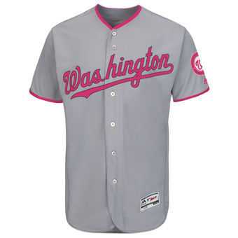 Washington Nationals Customized Men's Gray Road 2016 Mother's Day Flexbase Collection Stitched Baseball Jersey,We sell and wholesale Washington Nationals Customized Men's Gray Road 2016 Mother's Day Flexbase Collection Stitched Baseball Jersey on line form chian!