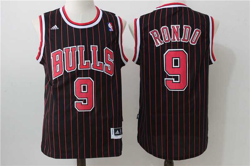 Chicago Bulls #9 Rondo Black (Red Pinstripe) Revolution 30 Swingman Stitched NBA Jersey,We sell and wholesale Chicago Bulls #9 Rondo Black (Red Pinstripe) Revolution 30 Swingman Stitched NBA Jersey on line form chian!
