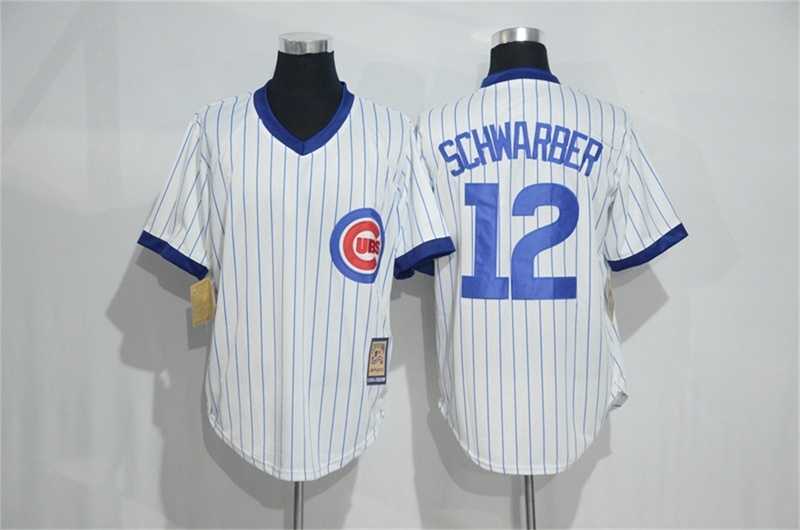 Chicago Cubs #12 Kyle Schwarber Mitchell And Ness White Strip Pullover Stitched Jersey,We sell and wholesale Chicago Cubs #12 Kyle Schwarber Mitchell And Ness White Strip Pullover Stitched Jersey on line form chian!