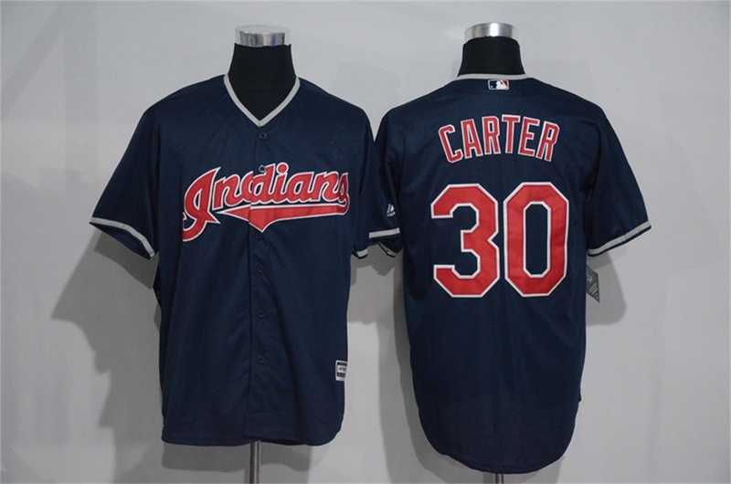 Cleveland Indians #30 Carter Navy Blue New Cool Base Stitched Baseball Jersey,We sell and wholesale Cleveland Indians #30 Carter Navy Blue New Cool Base Stitched Baseball Jersey on line form chian!