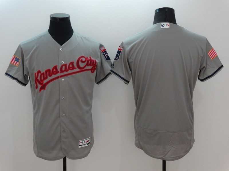 Kansas City Royals Blank Gray USA Independence Day 2016 Flexbase Collection Stitched Baseball Jersey,We sell and wholesale Kansas City Royals Blank Gray USA Independence Day 2016 Flexbase Collection Stitched Baseball Jersey on line form chian!