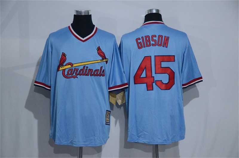 St. Louis Cardinals #45 Bob Gibson Mitchell And Ness Blue Stitched Pullover Jersey,We sell and wholesale St. Louis Cardinals #45 Bob Gibson Mitchell And Ness Blue Stitched Pullover Jersey on line form chian!