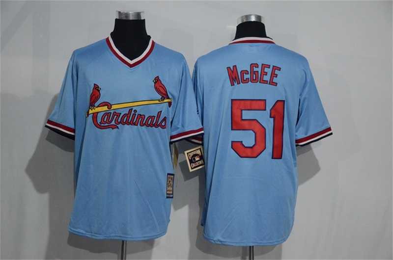 St. Louis Cardinals #51 Willie McGee Mitchell And Ness Blue Stitched Pullover Jersey,We sell and wholesale St. Louis Cardinals #51 Willie McGee Mitchell And Ness Blue Stitched Pullover Jersey on line form chian!