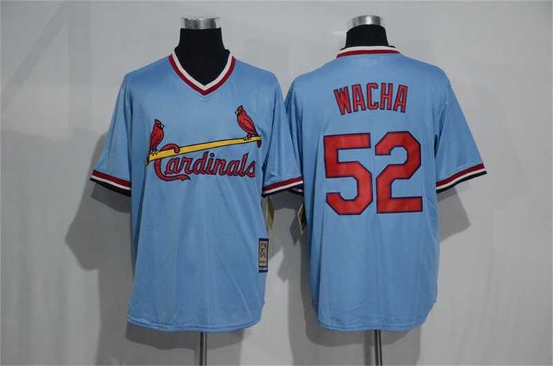 St. Louis Cardinals #52 Michael Wacha Mitchell And Ness Blue Stitched Pullover Jersey,We sell and wholesale St. Louis Cardinals #52 Michael Wacha Mitchell And Ness Blue Stitched Pullover Jersey on line form chian!