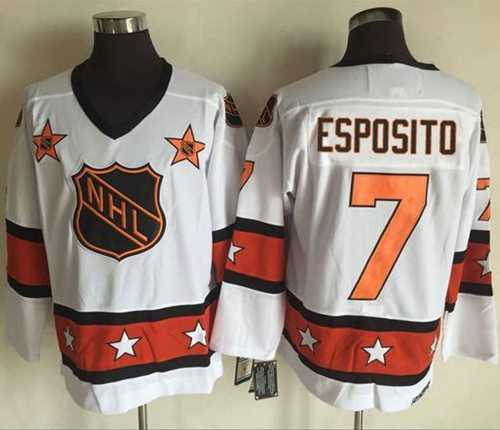 Boston Bruins #7 Phil Esposito White-Orange All Star CCM Throwback Stitched NHL Jersey,We sell and wholesale Boston Bruins #7 Phil Esposito White-Orange All Star CCM Throwback Stitched NHL Jersey on line form chian!