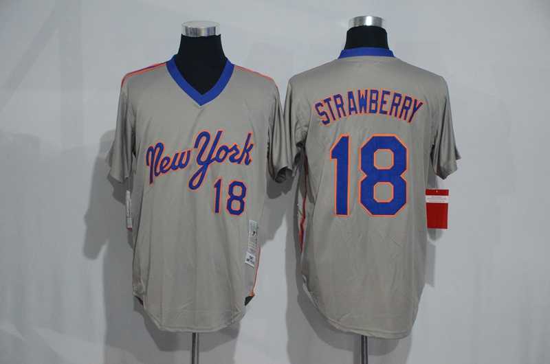 New York Mets #18 Darryl Strawberry Mitchell And Ness Light Gray Stitched Pullover Jersey,We sell and wholesale New York Mets #18 Darryl Strawberry Mitchell And Ness Light Gray Stitched Pullover Jersey on line form chian!