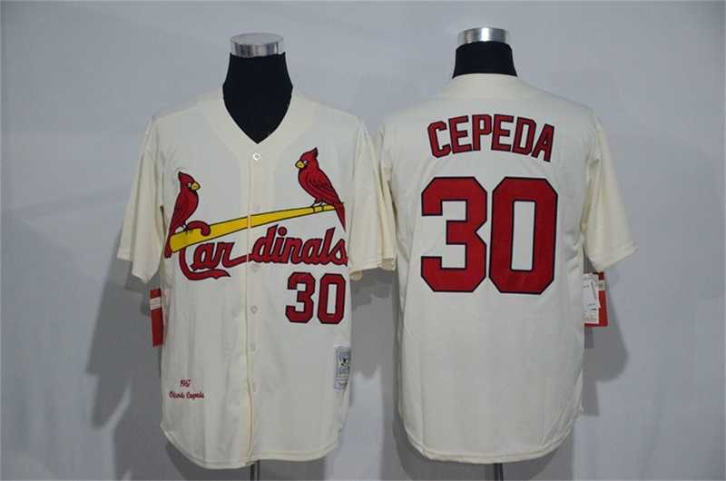 St. Louis Cardinals #30 Orlando Cepeda Mitchell And Ness Cream Stitched Baseball Jersey,We sell and wholesale St. Louis Cardinals #30 Orlando Cepeda Mitchell And Ness Cream Stitched Baseball Jersey on line form chian!