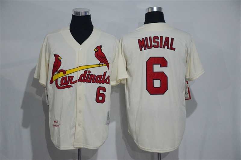 St. Louis Cardinals #6 Stan Musial Mitchell And Ness Cream Stitched Baseball Jersey,We sell and wholesale St. Louis Cardinals #6 Stan Musial Mitchell And Ness Cream Stitched Baseball Jersey on line form chian!
