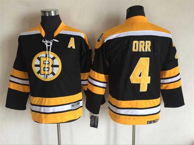 Youth Boston Bruins #4 Bobby Orr Black CCM Throwback Stitched NHL Jersey,We sell and wholesale Youth Boston Bruins #4 Bobby Orr Black CCM Throwback Stitched NHL Jersey on line form chian!