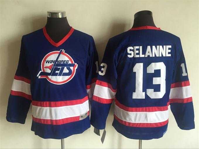 Youth Winnipeg Jets #13 Teemu Selanne Blue CCM Throwback Stitched NHL Jersey,We sell and wholesale Youth Winnipeg Jets #13 Teemu Selanne Blue CCM Throwback Stitched NHL Jersey on line form chian!