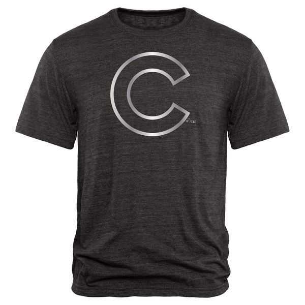 Men's Chicago Cubs Fanatics Apparel Platinum Collection Tri-Blend T-Shirt LanTian - Black,We sell and wholesale Men's Chicago Cubs Fanatics Apparel Platinum Collection Tri-Blend T-Shirt LanTian - Black on line form chian!
