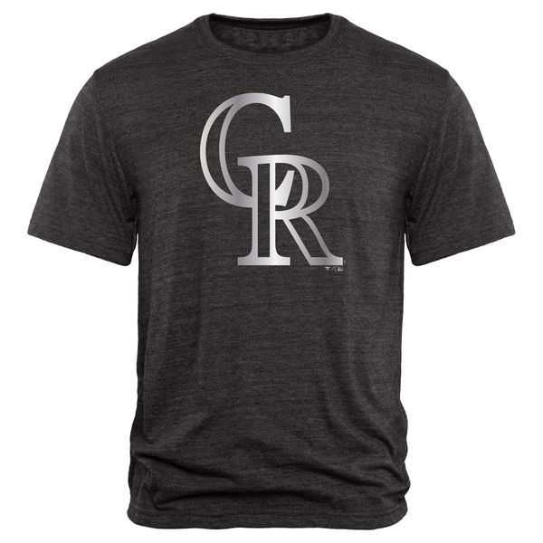 Men's Colorado Rockies Fanatics Apparel Platinum Collection Tri-Blend T-Shirt LanTian - Black,We sell and wholesale Men's Colorado Rockies Fanatics Apparel Platinum Collection Tri-Blend T-Shirt LanTian - Black on line form chian!