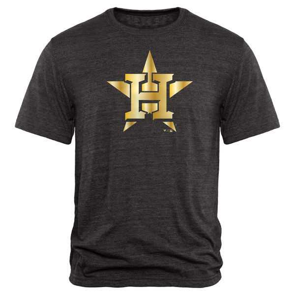 Men's Houston Astros Fanatics Apparel Gold Collection Tri-Blend T-Shirt LanTian - Black,We sell and wholesale Men's Houston Astros Fanatics Apparel Gold Collection Tri-Blend T-Shirt LanTian - Black on line form chian!