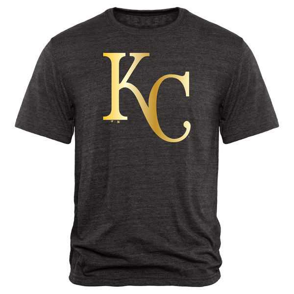 Men's Kansas City Royals Gold Collection Tri-Blend T-Shirt LanTian - Black,We sell and wholesale Men's Kansas City Royals Gold Collection Tri-Blend T-Shirt LanTian - Black on line form chian!