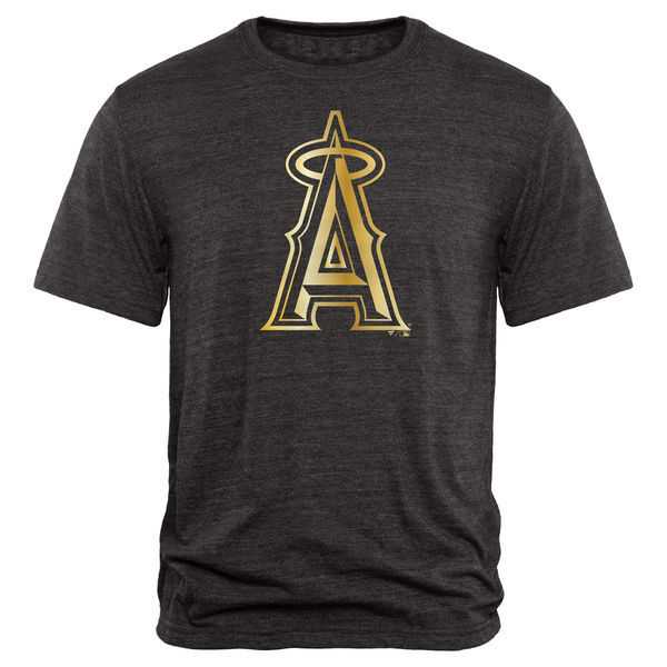 Men's Los Angeles Angels of Anaheim Gold Collection Tri-Blend T-Shirt LanTian - Black,We sell and wholesale Men's Los Angeles Angels of Anaheim Gold Collection Tri-Blend T-Shirt LanTian - Black on line form chian!