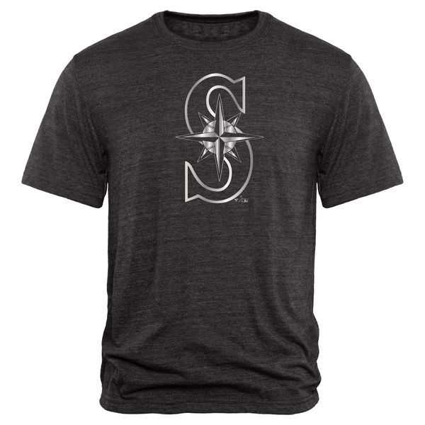 Men's Seattle Mariners Fanatics Apparel Platinum Collection Tri-Blend T-Shirt LanTian - Black,We sell and wholesale Men's Seattle Mariners Fanatics Apparel Platinum Collection Tri-Blend T-Shirt LanTian - Black on line form chian!