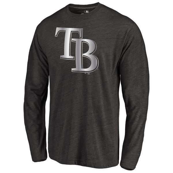 Men's Tampa Bay Rays Platinum Collection Long Sleeve Tri-Blend T-Shirt LanTian - Black,We sell and wholesale Men's Tampa Bay Rays Platinum Collection Long Sleeve Tri-Blend T-Shirt LanTian - Black on line form chian!