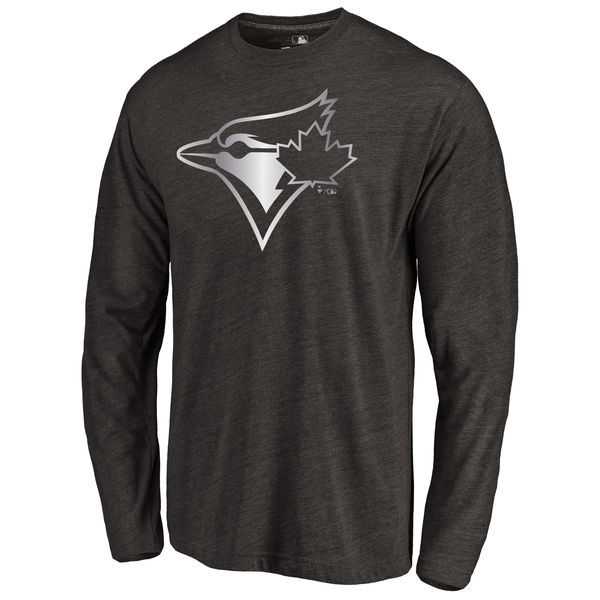 Men's Toronto Blue Jays Platinum Collection Long Sleeve Tri-Blend T-Shirt LanTian - Black,We sell and wholesale Men's Toronto Blue Jays Platinum Collection Long Sleeve Tri-Blend T-Shirt LanTian - Black on line form chian!
