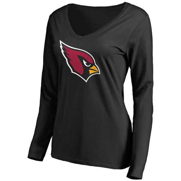WOMEN'S ARIZONA CARDINALS BLACK PRIMARY TEAM LOGO SLIM FIT LONG SLEEVE T-Shirt LanTian,We sell and wholesale WOMEN'S ARIZONA CARDINALS BLACK PRIMARY TEAM LOGO SLIM FIT LONG SLEEVE T-Shirt LanTian on line form chian!