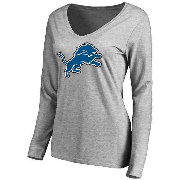 WOMEN'S DETROIT LIONS ASH PRIMARY TEAM LOGO SLIM FIT LONG SLEEVE T-Shirt LanTian,We sell and wholesale WOMEN'S DETROIT LIONS ASH PRIMARY TEAM LOGO SLIM FIT LONG SLEEVE T-Shirt LanTian on line form chian!