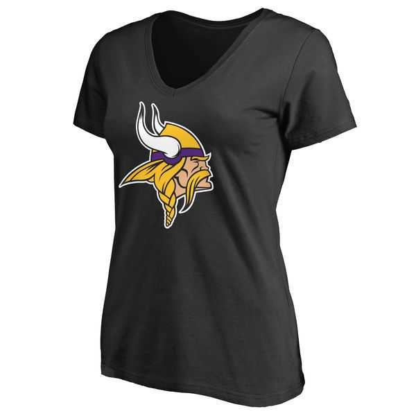 WOMEN'S MINNESOTA VIKINGS BLACK PRIMARY TEAM LOGO SLIM FIT T-Shirt LanTian,We sell and wholesale WOMEN'S MINNESOTA VIKINGS BLACK PRIMARY TEAM LOGO SLIM FIT T-Shirt LanTian on line form chian!