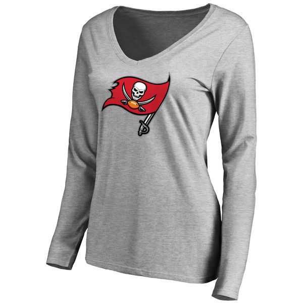 WOMEN'S TAMPA BAY BUCCANEERS ASH PRIMARY TEAM LOGO SLIM FIT LONG SLEEVE T-Shirt LanTian,We sell and wholesale WOMEN'S TAMPA BAY BUCCANEERS ASH PRIMARY TEAM LOGO SLIM FIT LONG SLEEVE T-Shirt LanTian on line form chian!