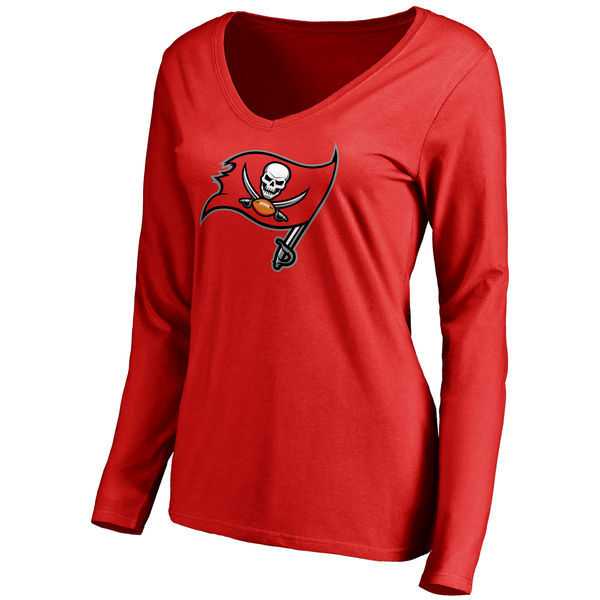 WOMEN'S TAMPA BAY BUCCANEERS PRO LINE RED PRIMARY TEAM LOGO SLIM FIT LONG SLEEVE T-Shirt LanTian,We sell and wholesale WOMEN'S TAMPA BAY BUCCANEERS PRO LINE RED PRIMARY TEAM LOGO SLIM FIT LONG SLEEVE T-Shirt LanTian on line form chian!