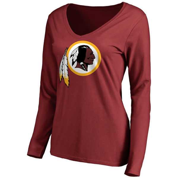 WOMEN'S WASHINGTON REDSKINS PRO LINE BURGUNDY PRIMARY TEAM LOGO SLIM FIT LONG SLEEVE T-Shirt LanTian,We sell and wholesale WOMEN'S WASHINGTON REDSKINS PRO LINE BURGUNDY PRIMARY TEAM LOGO SLIM FIT LONG SLEEVE T-Shirt LanTian on line form chian!
