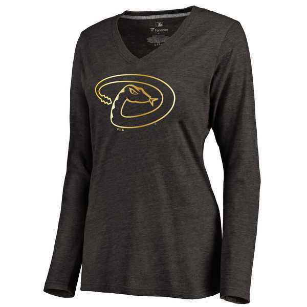 Women Arizona Diamondbacks Gold Collection Long Sleeve Tri-Blend T-Shirt LanTian - Black,We sell and wholesale Women Arizona Diamondbacks Gold Collection Long Sleeve Tri-Blend T-Shirt LanTian - Black on line form chian!