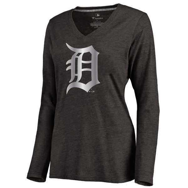 Women Detroit Tigers Platinum Collection Long Sleeve Tri-Blend T-Shirt LanTian - Black,We sell and wholesale Women Detroit Tigers Platinum Collection Long Sleeve Tri-Blend T-Shirt LanTian - Black on line form chian!