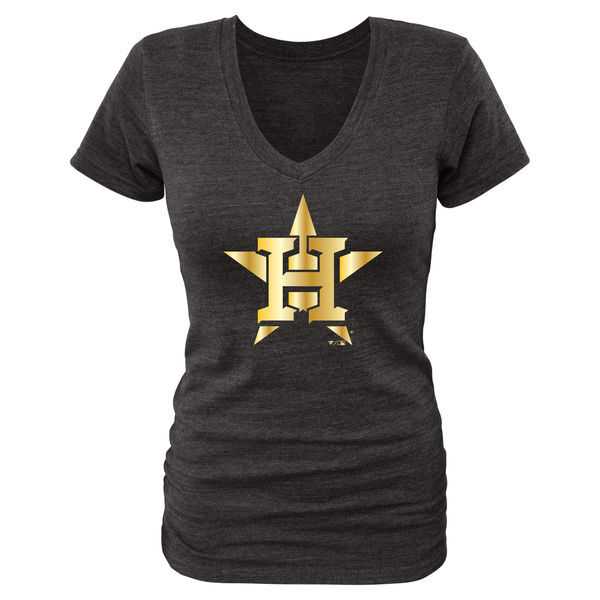 Women Houston Astros Fanatics Apparel Gold Collection Tri-Blend T-Shirt LanTian - Black,We sell and wholesale Women Houston Astros Fanatics Apparel Gold Collection Tri-Blend T-Shirt LanTian - Black on line form chian!