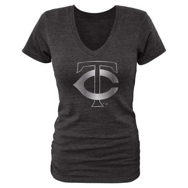 Women Minnesota Twins Fanatics Apparel Platinum Collection Tri-Blend T-Shirt LanTian - Black,We sell and wholesale Women Minnesota Twins Fanatics Apparel Platinum Collection Tri-Blend T-Shirt LanTian - Black on line form chian!