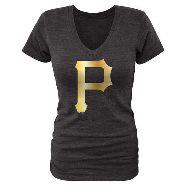 Women Pittsburgh Pirates Fanatics Apparel Gold Collection Tri-Blend T-Shirt LanTian - Black,We sell and wholesale Women Pittsburgh Pirates Fanatics Apparel Gold Collection Tri-Blend T-Shirt LanTian - Black on line form chian!