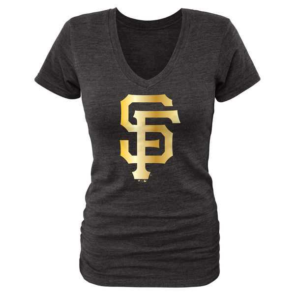 Women San Francisco Giants Fanatics Apparel Gold Collection Tri-Blend T-Shirt LanTian - Black,We sell and wholesale Women San Francisco Giants Fanatics Apparel Gold Collection Tri-Blend T-Shirt LanTian - Black on line form chian!