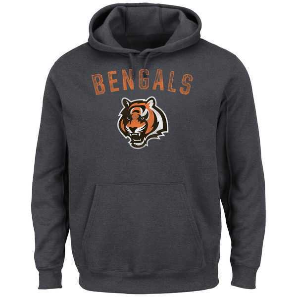 Men's Cincinnati Bengals Majestic Kick Return II Pullover Hoodie LanTian - Charcoal,We sell and wholesale Men's Cincinnati Bengals Majestic Kick Return II Pullover Hoodie LanTian - Charcoal on line form chian!