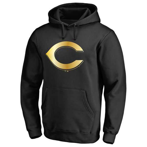 Men's Cincinnati Reds Gold Collection Pullover Hoodie LanTian - Black,We sell and wholesale Men's Cincinnati Reds Gold Collection Pullover Hoodie LanTian - Black on line form chian!