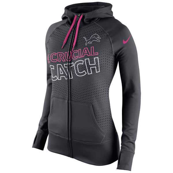 WOMEN DETROIT LIONS NIKE CHARCOAL BREAST CANCER AWARENESS KO FULL-ZIP PERFORMANCE HOODIE - LanTian,We sell and wholesale WOMEN DETROIT LIONS NIKE CHARCOAL BREAST CANCER AWARENESS KO FULL-ZIP PERFORMANCE HOODIE - LanTian on line form chian!
