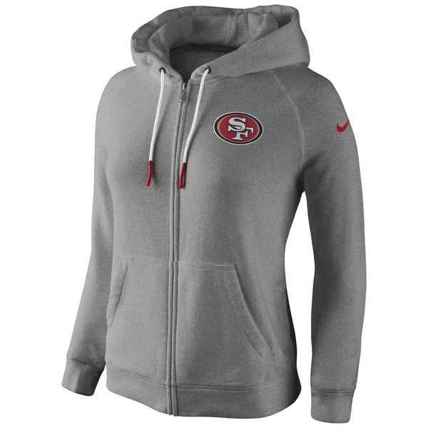 WOMEN SAN FRANCISCO 49ERS GRAY STADIUM RALLY FULL ZIP HOODIE - LanTian,We sell and wholesale WOMEN SAN FRANCISCO 49ERS GRAY STADIUM RALLY FULL ZIP HOODIE - LanTian on line form chian!