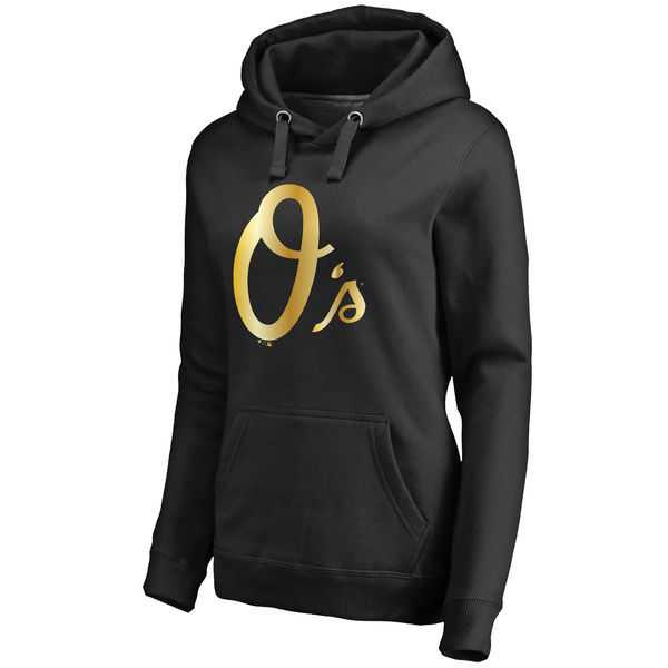 Women Baltimore Orioles Gold Collection Pullover Hoodie LanTian - Black,We sell and wholesale Women Baltimore Orioles Gold Collection Pullover Hoodie LanTian - Black on line form chian!