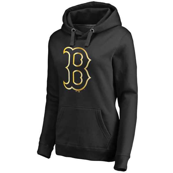 Women Boston Red Sox Gold Collection Pullover Hoodie LanTian - Black,We sell and wholesale Women Boston Red Sox Gold Collection Pullover Hoodie LanTian - Black on line form chian!