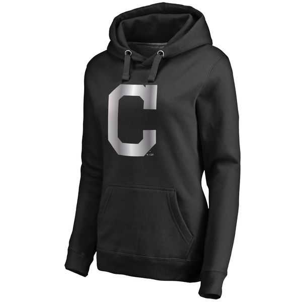 Women Cleveland Indians Platinum Collection Pullover Hoodie LanTian - Black,We sell and wholesale Women Cleveland Indians Platinum Collection Pullover Hoodie LanTian - Black on line form chian!