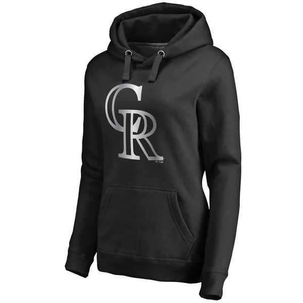 Women Colorado Rockies Platinum Collection Pullover Hoodie LanTian - Black,We sell and wholesale Women Colorado Rockies Platinum Collection Pullover Hoodie LanTian - Black on line form chian!