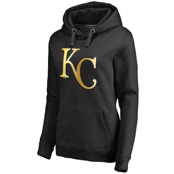 Women Kansas City Royals Gold Collection Pullover Hoodie LanTian - Black,We sell and wholesale Women Kansas City Royals Gold Collection Pullover Hoodie LanTian - Black on line form chian!