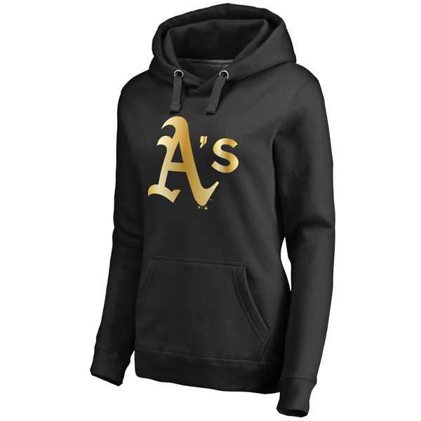 Women Oakland Athletics Gold Collection Pullover Hoodie LanTian - Black,We sell and wholesale Women Oakland Athletics Gold Collection Pullover Hoodie LanTian - Black on line form chian!