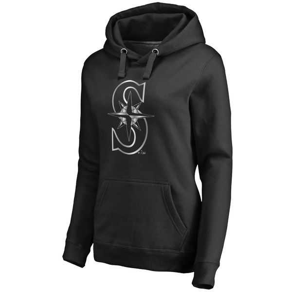 Women Seattle Mariners Platinum Collection Pullover Hoodie LanTian - Black,We sell and wholesale Women Seattle Mariners Platinum Collection Pullover Hoodie LanTian - Black on line form chian!